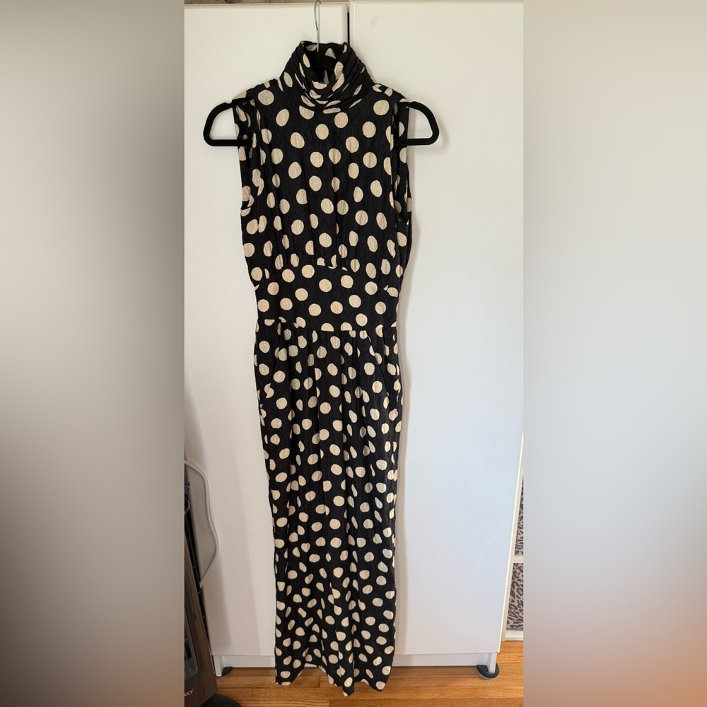 CHANEL Black and Cream Maxi Dress